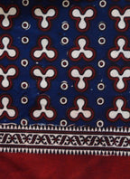 Premium Hand Block Printed Ajrak King Priest – Single Paat | Natural Dyed Cotton Ajrak