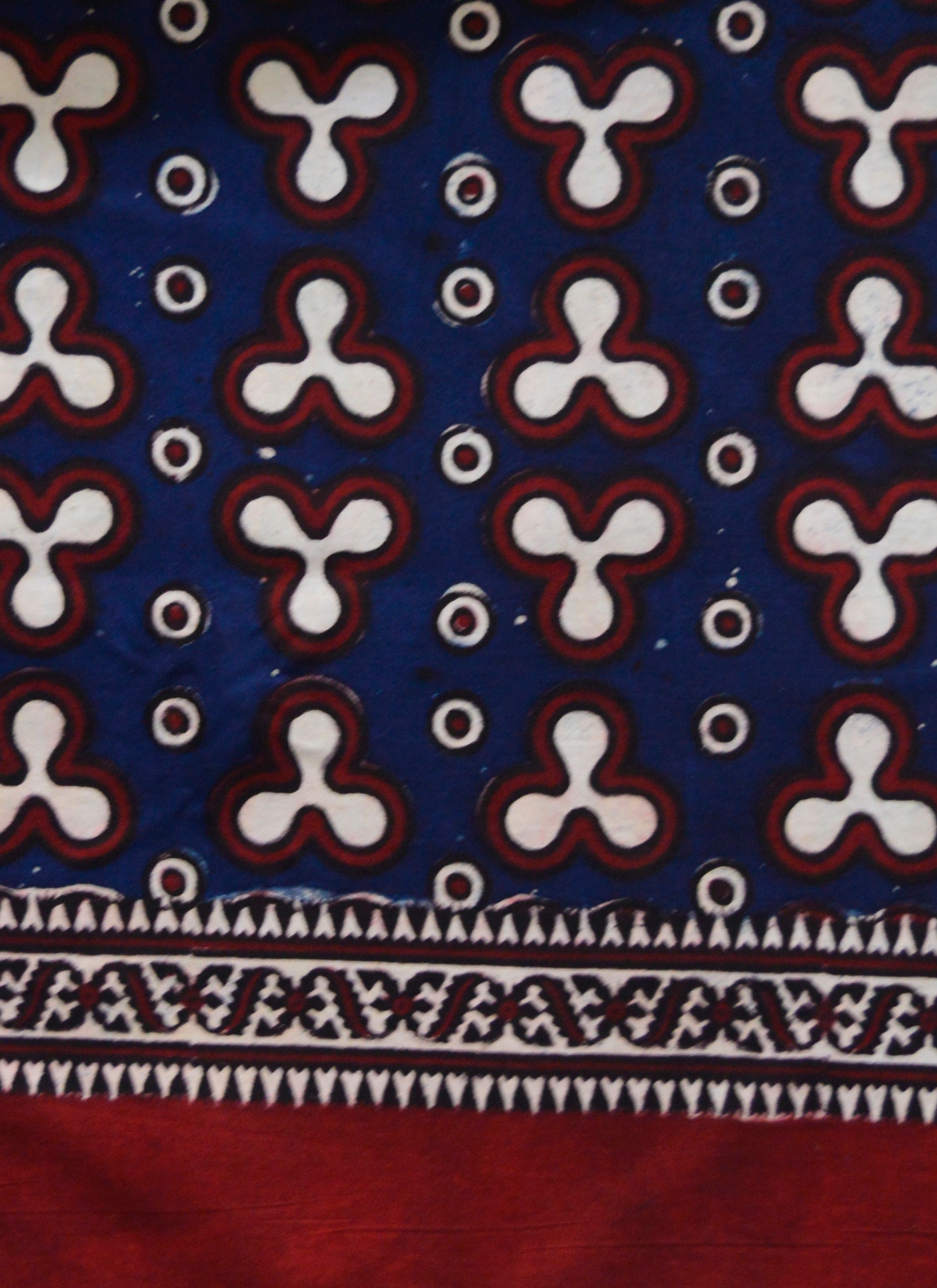Premium Hand Block Printed Ajrak King Priest – Single Paat | Natural Dyed Cotton Ajrak