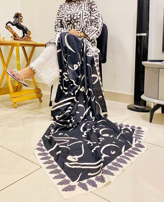 Be-Qaida Odhni - Black - Buy Online at Shopping Karado