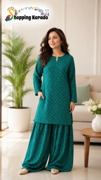 2PC WITH FARSHI SHALWAR PURE LAWN STUFF&nbsp;