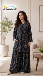 2PC WITH FARSHI SHALWAR PURE LAWN STUFF&nbsp;