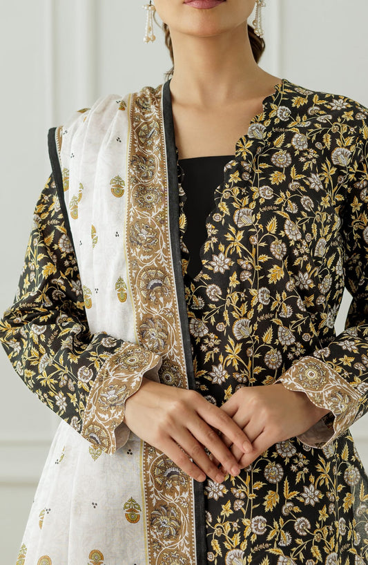 3 PCS UNSTITCHED LAWN