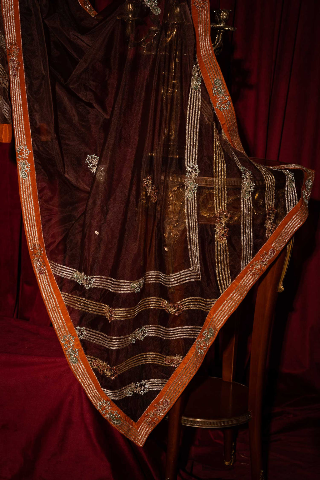 Afshan Shawl - Handcrafted Organza Shawl by Vashah - Shopping Karado