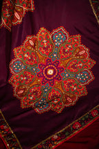 Mandala - Shawl - Handcrafted Raw Silk Shawl by Vashah - Shopping Karado