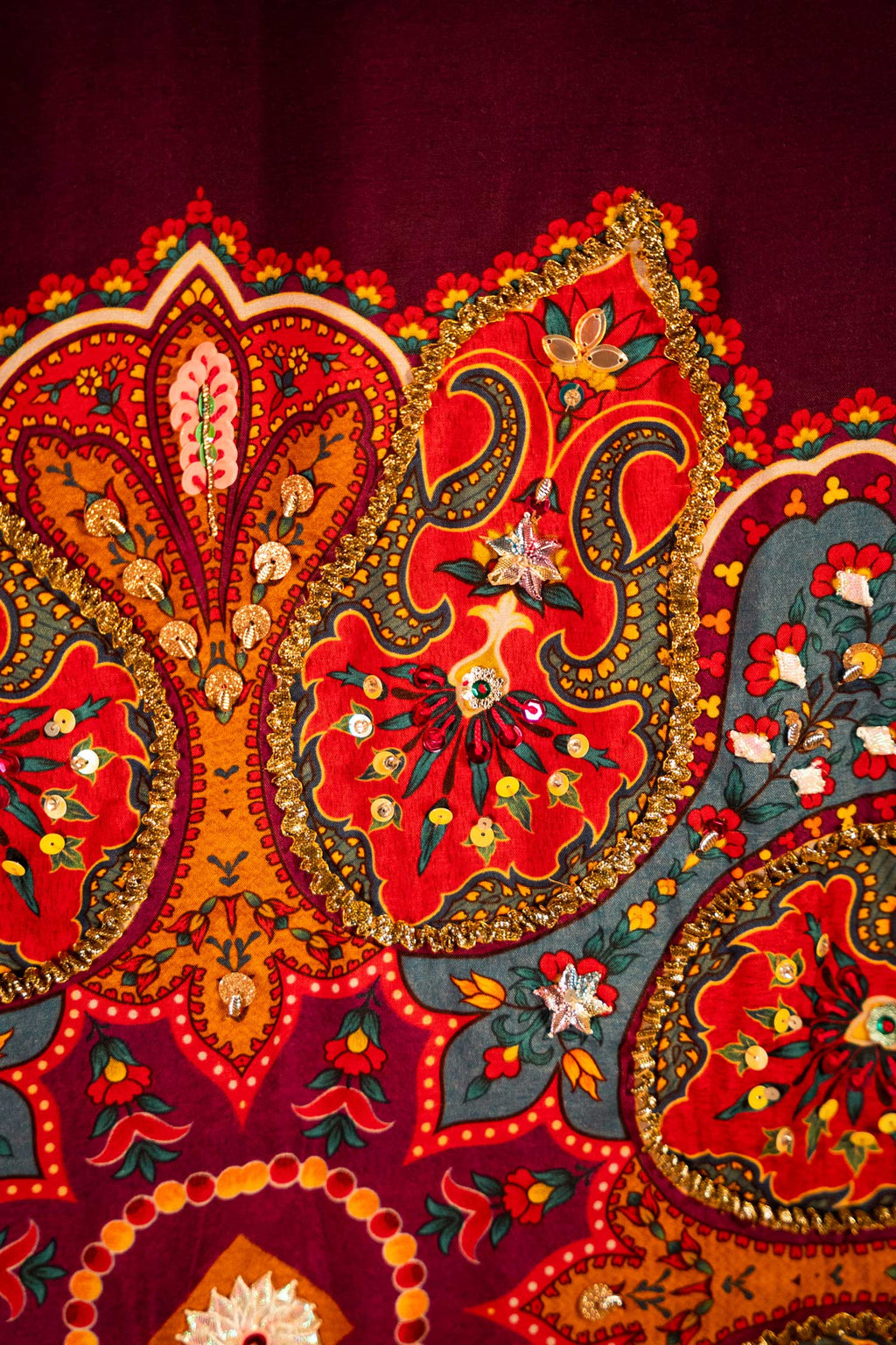 Mandala - Shawl - Handcrafted Raw Silk Shawl by Vashah - Shopping Karado
