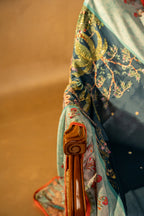 Vashah Shahjahan - Hand Embroidered Raw Silk Shawl - Shopping Karado