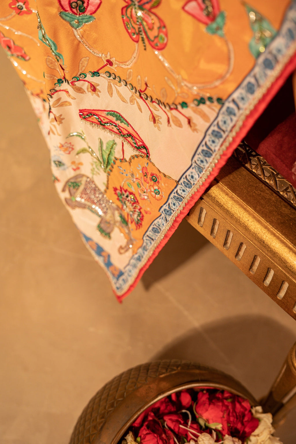 Poshaq Shawl - Red Embroidered Luxury Shawl - Buy Online Pakistan