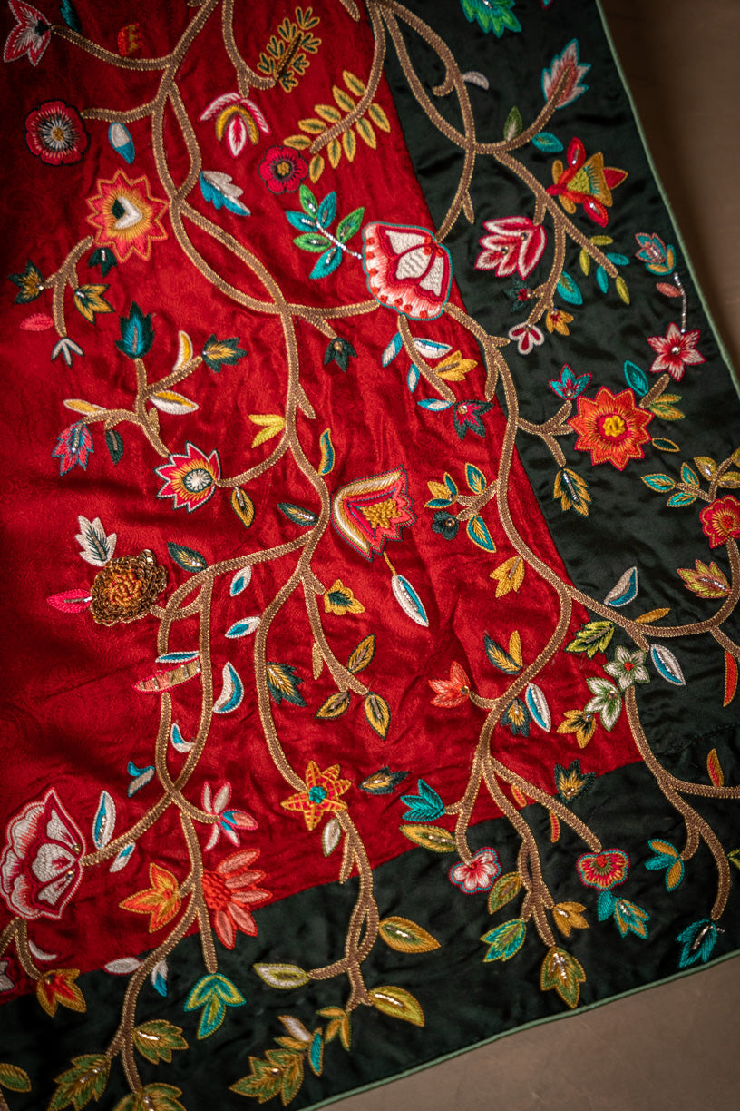 Bano - Shawl Detail View - Luxury Pakistani Shawl - shoppingkarado.com