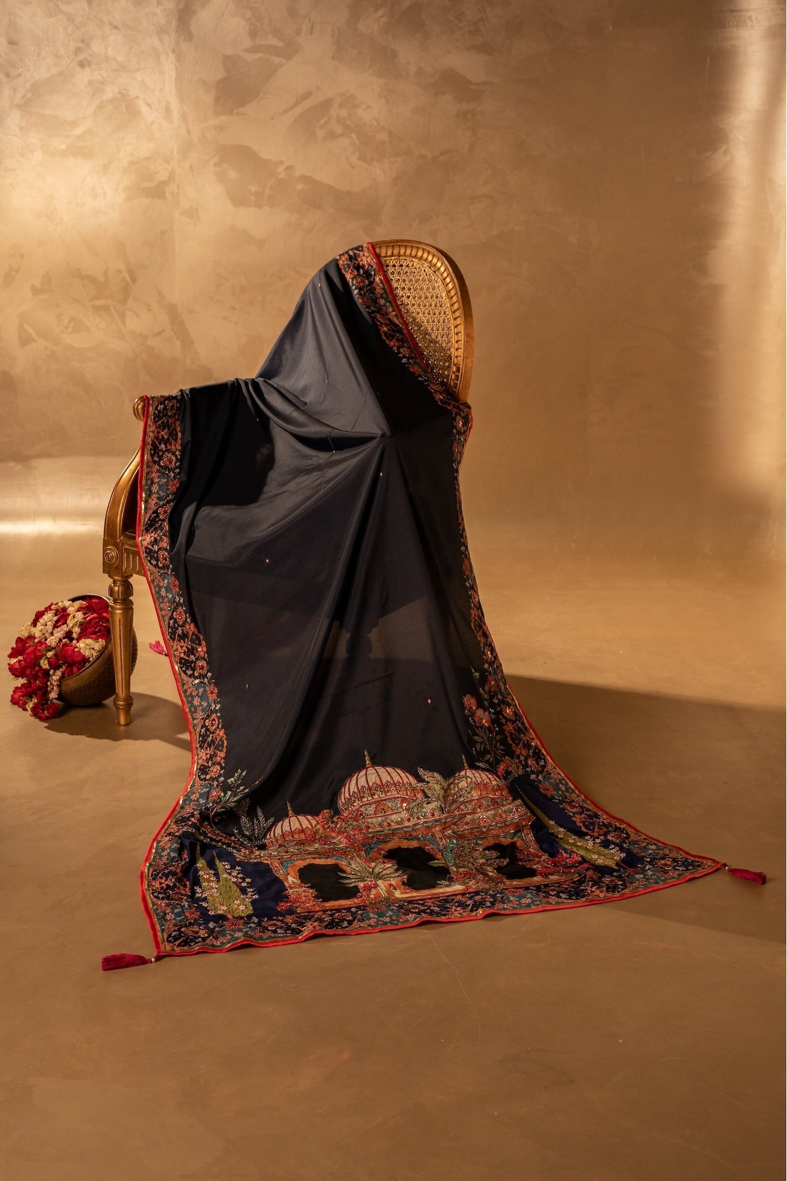 Chandni Raat Shawl - Handcrafted Raw Silk Shawl by Vashah - Shopping Karado