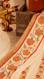 Amar - Red Embroidered Luxury Shawl - Buy Online Pakistan
