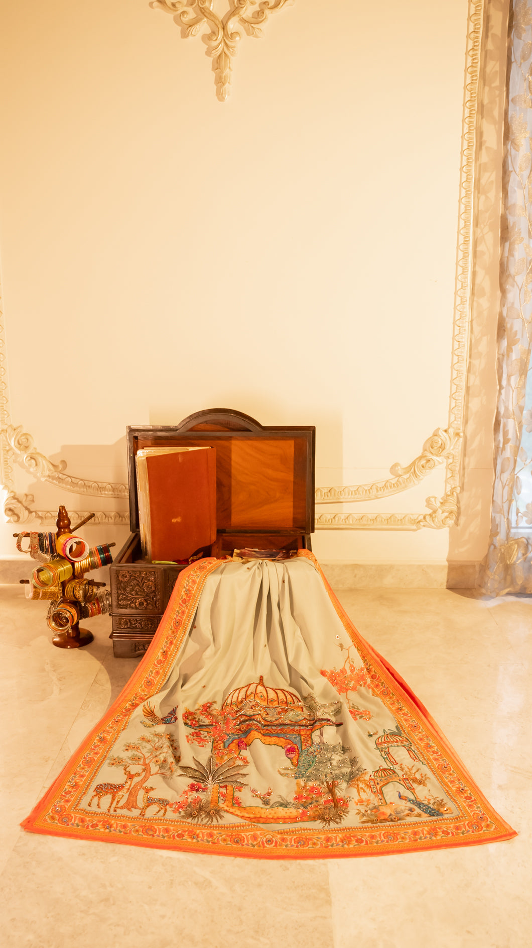 Mehraab - Handcrafted Raw Silk Shawl by Vashah - Shopping Karado