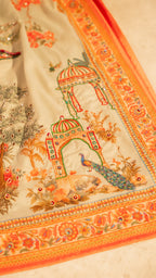 Mehraab - Red Embroidered Luxury Shawl - Buy Online Pakistan