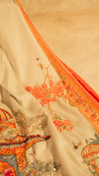 Mehraab - Red Embroidered Luxury Shawl - Buy Online Pakistan
