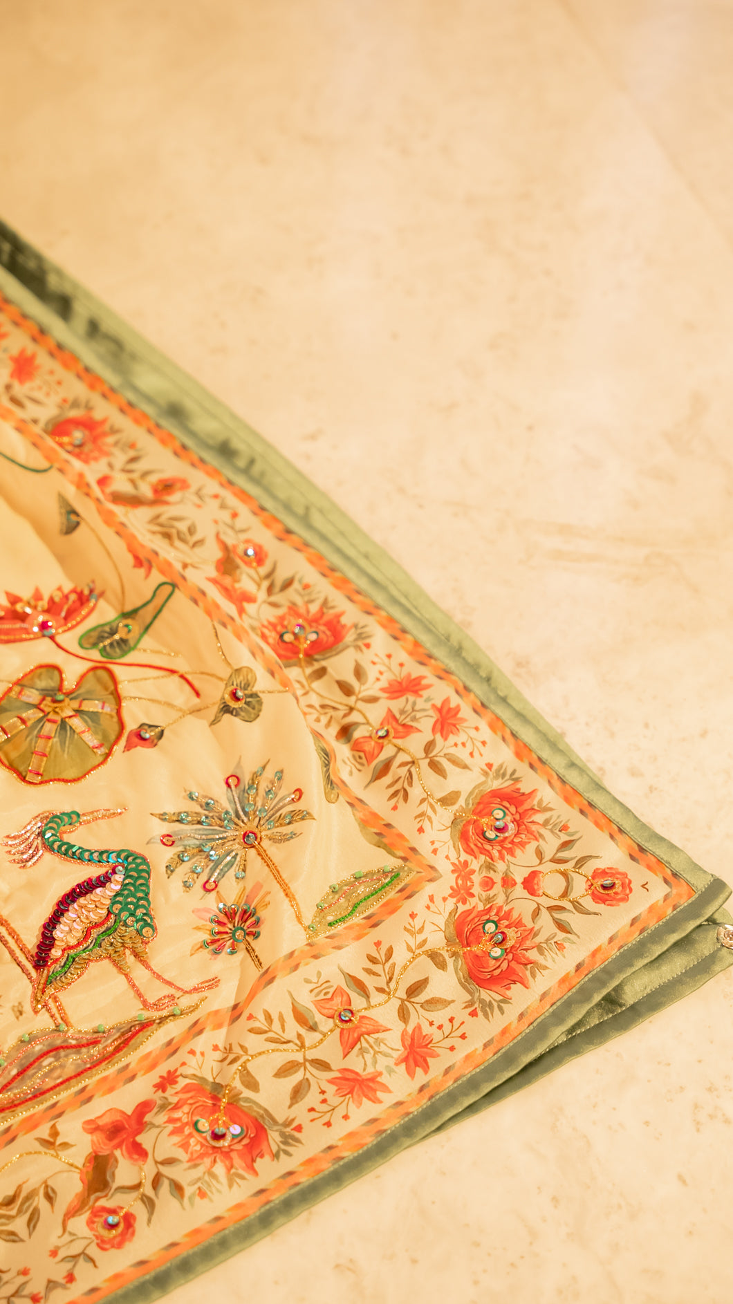 Mehraab - Red Embroidered Luxury Shawl - Buy Online Pakistan