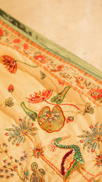 Mehraab - Handcrafted Raw Silk Shawl by Vashah - Shopping Karado