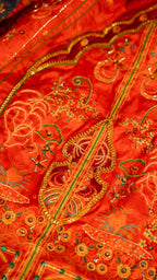 Saawan - Red Embroidered Luxury Shawl - Buy Online Pakistan