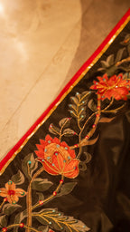 Bakht - Red Embroidered Luxury Shawl - Buy Online Pakistan