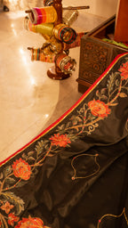 Bakht - Red Embroidered Luxury Shawl - Buy Online Pakistan