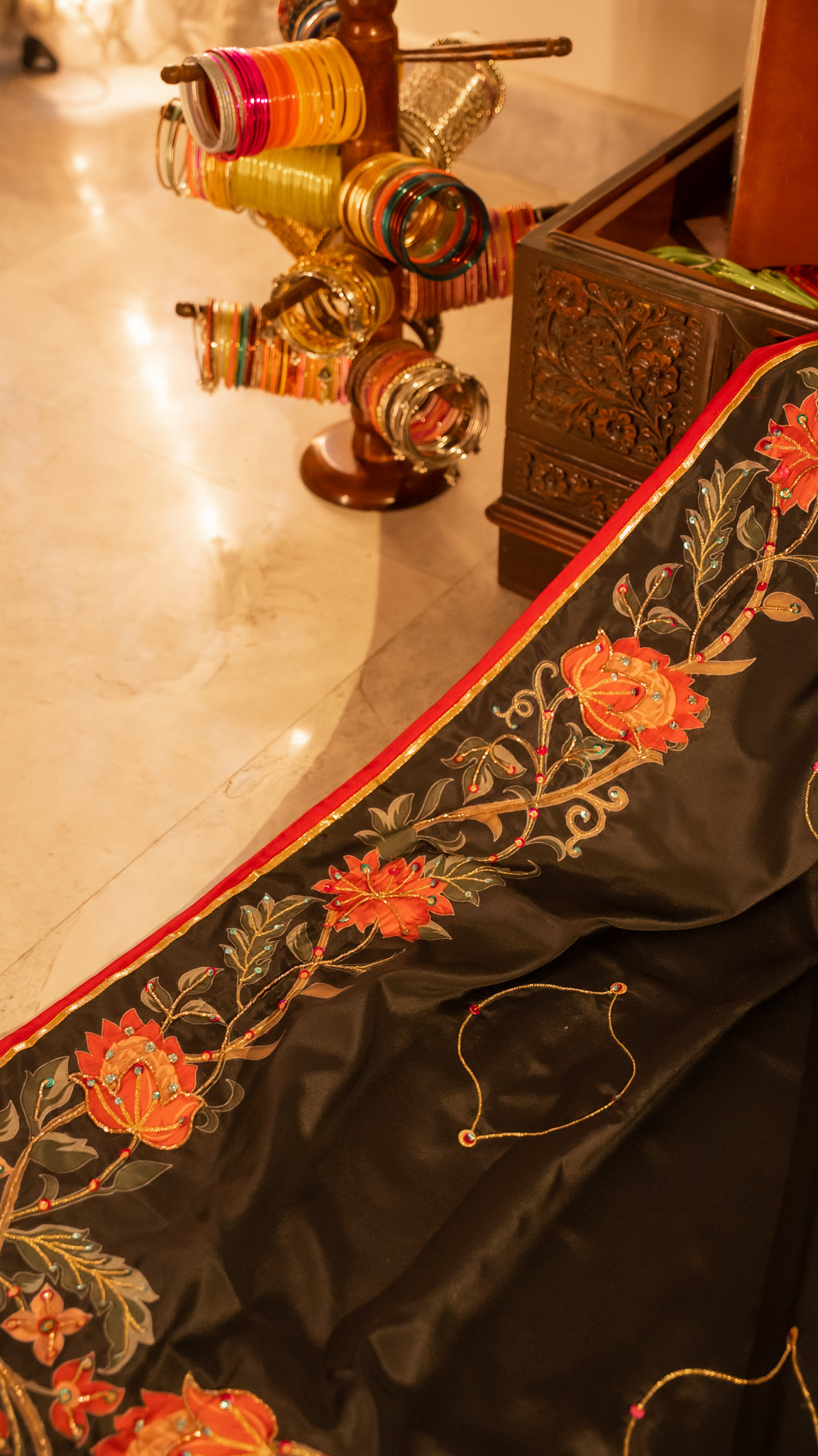 Bakht - Red Embroidered Luxury Shawl - Buy Online Pakistan