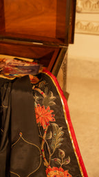 Bakht - Red Embroidered Luxury Shawl - Buy Online Pakistan