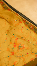 Vashah Gulnaar - Hand Embroidered Organza Shawl - Shopping Karado