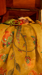 Gulnaar - Handcrafted Organza Shawl by Vashah - Shopping Karado