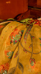 Gulnaar - Yellow Embroidered Luxury Shawl - Buy Online Pakistan