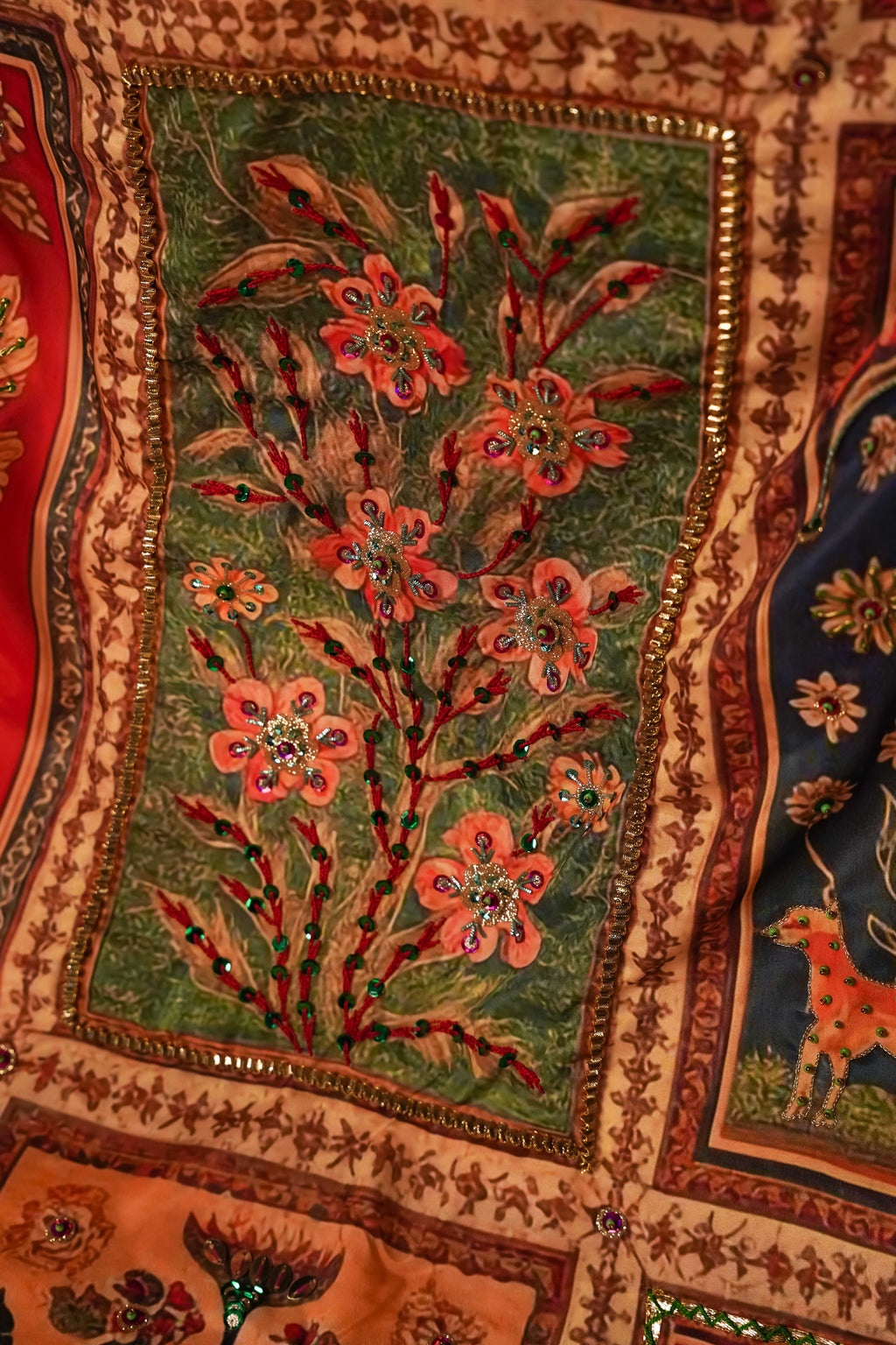 Buy Gul Mohar Online - Vashah Handcrafted Shawl - Shopping Karado