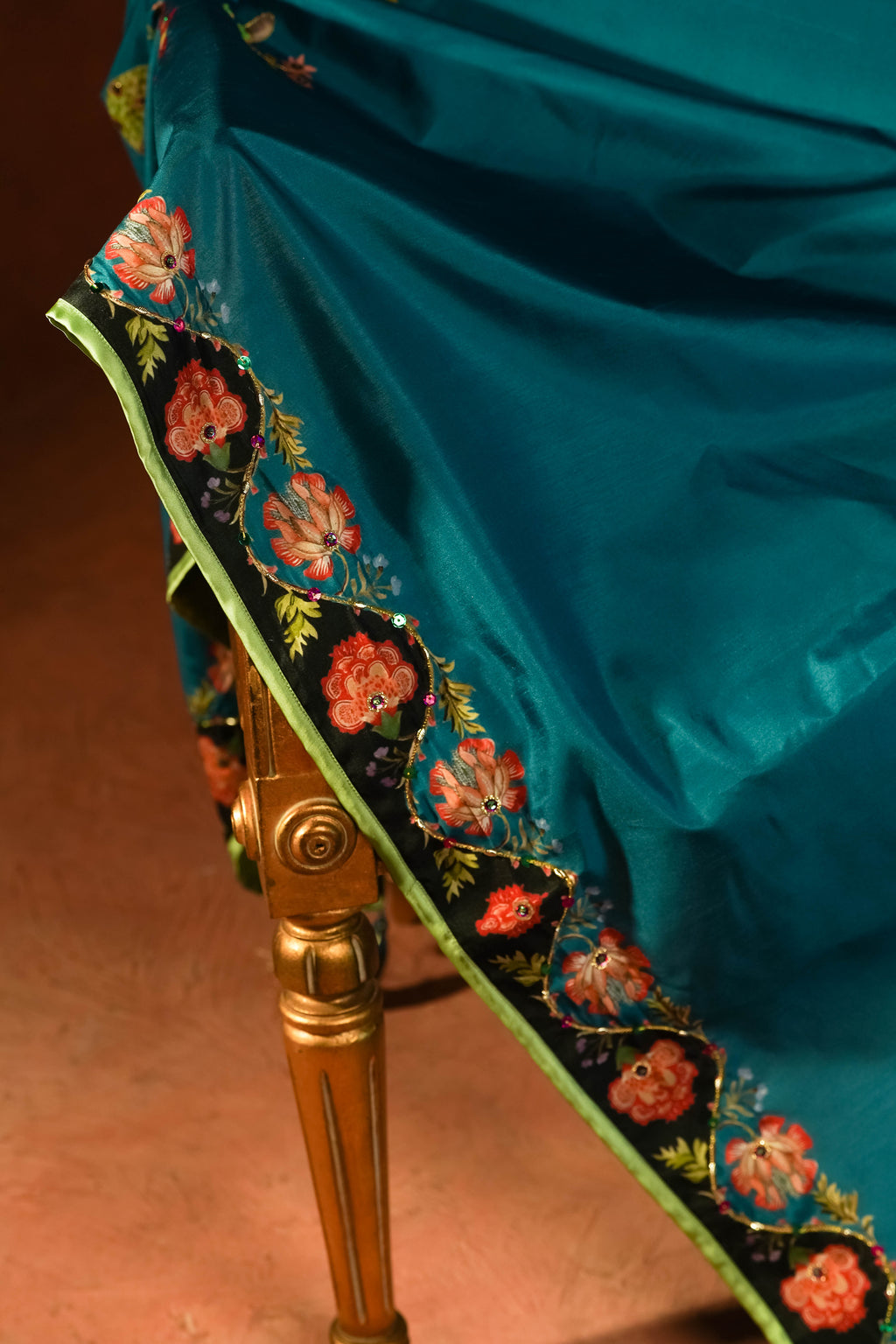 Chaman - Red Embroidered Luxury Shawl - Buy Online Pakistan