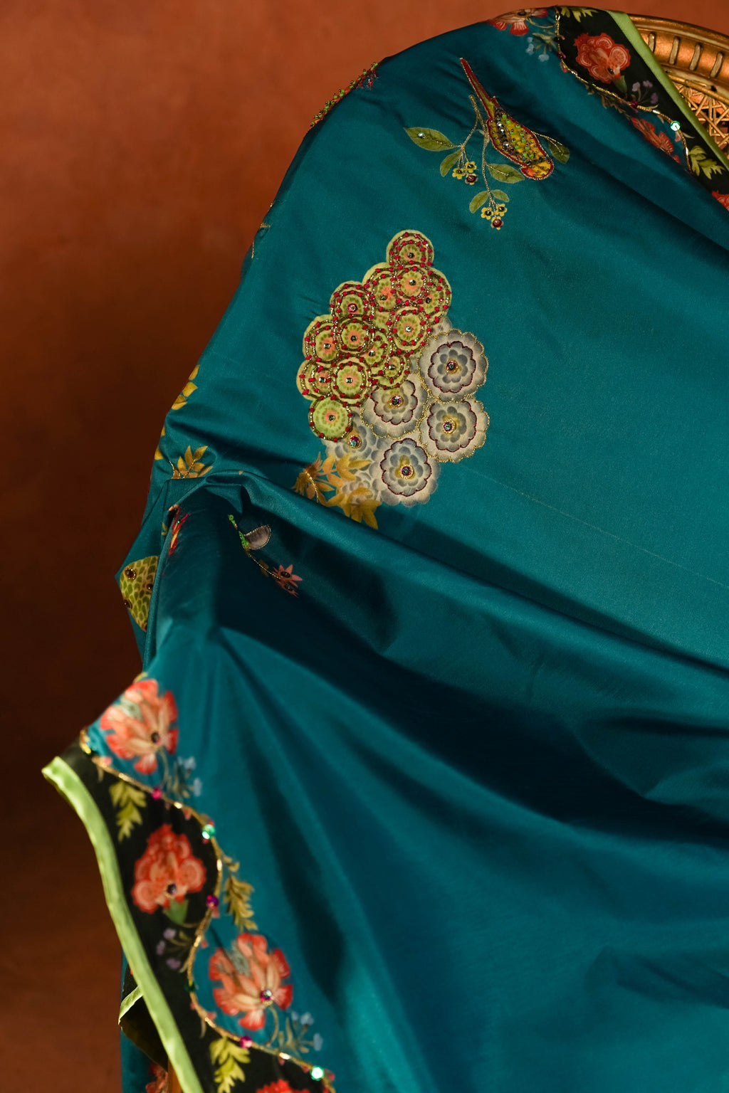 Chaman - Red Embroidered Luxury Shawl - Buy Online Pakistan