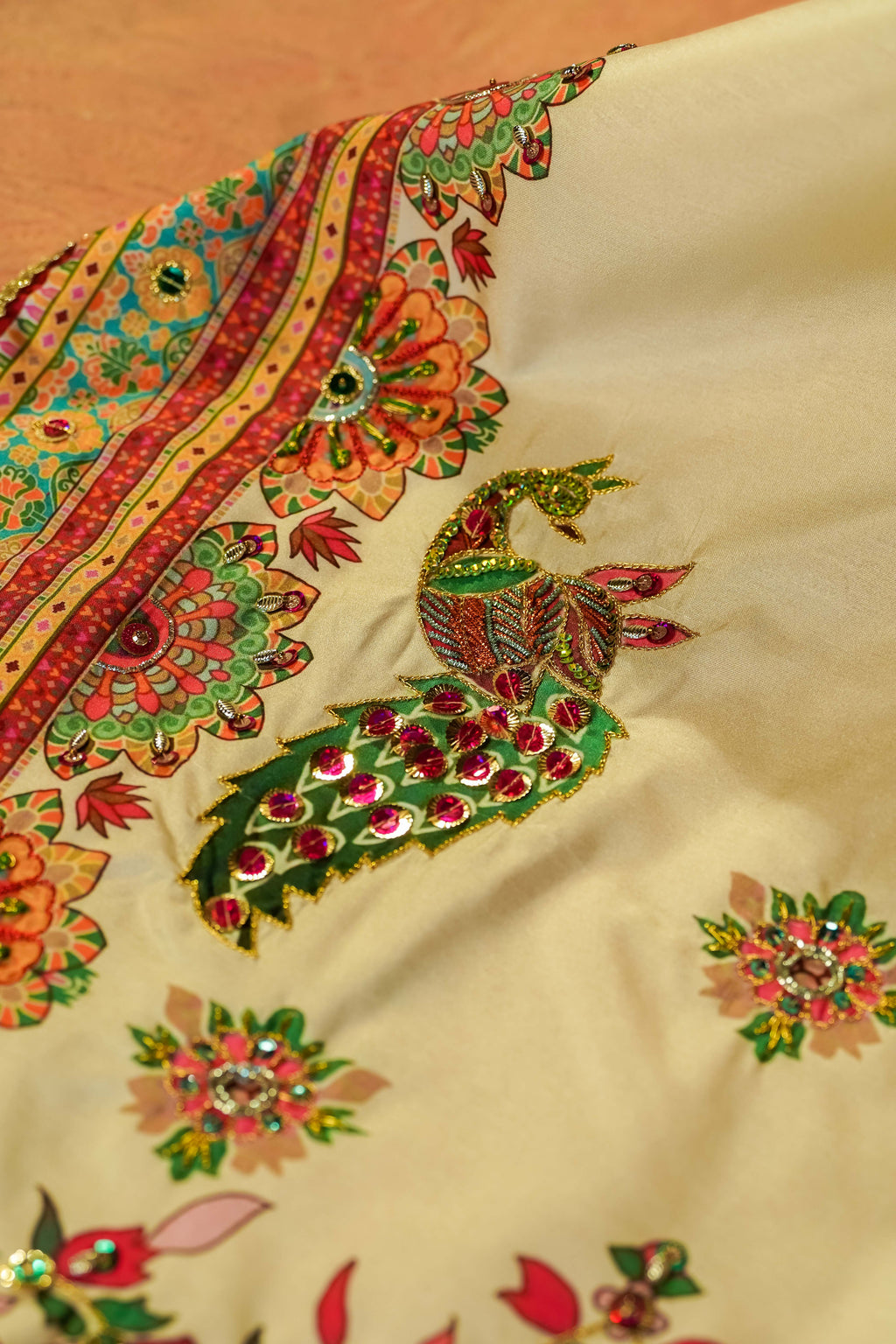 JHARONKA - Red Embroidered Luxury Shawl - Buy Online Pakistan