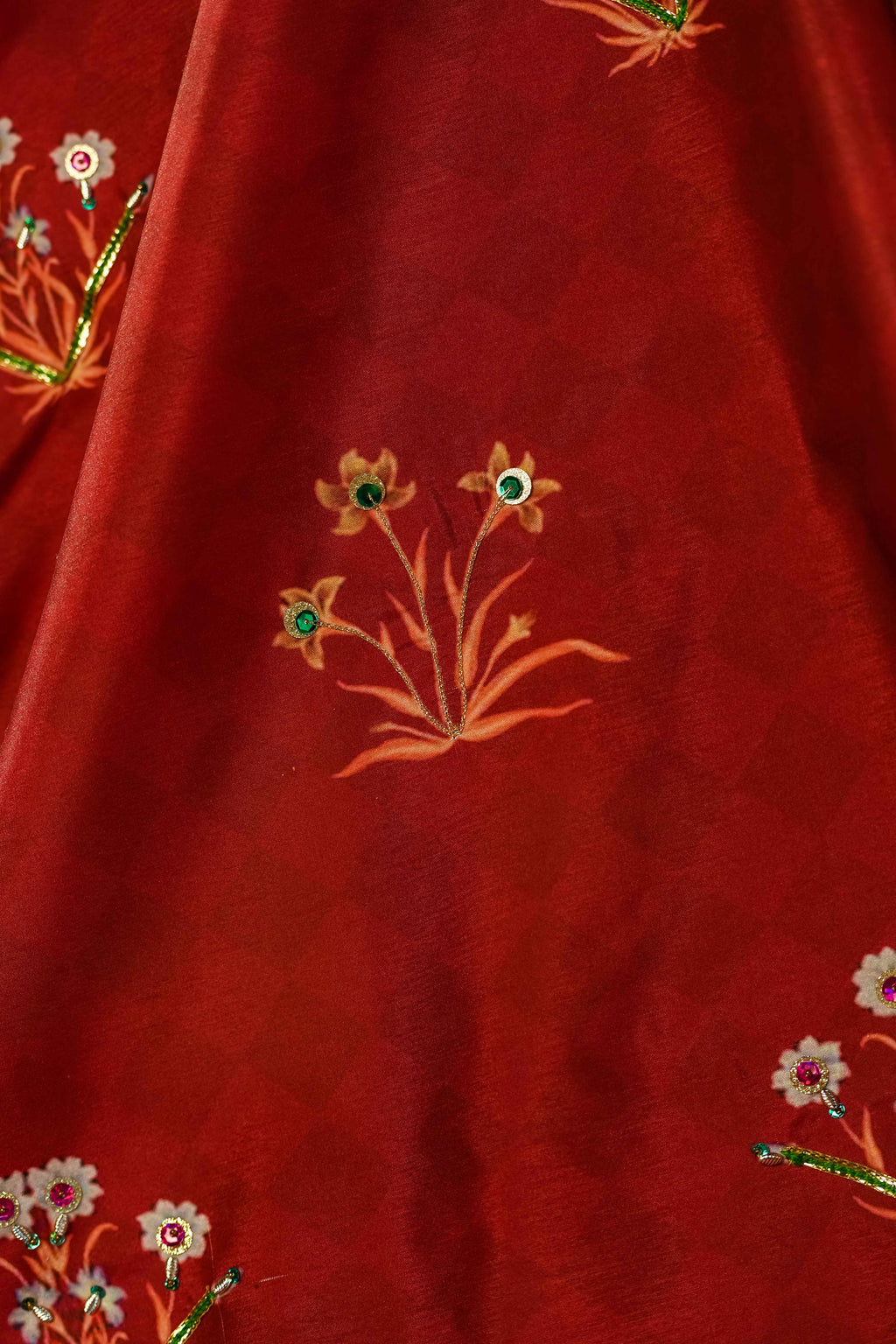 Laali - Red Embroidered Luxury Shawl - Buy Online Pakistan
