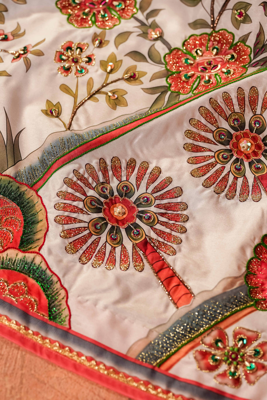 Tree of Life - Handcrafted Raw Silk Shawl by Vashah - Shopping Karado