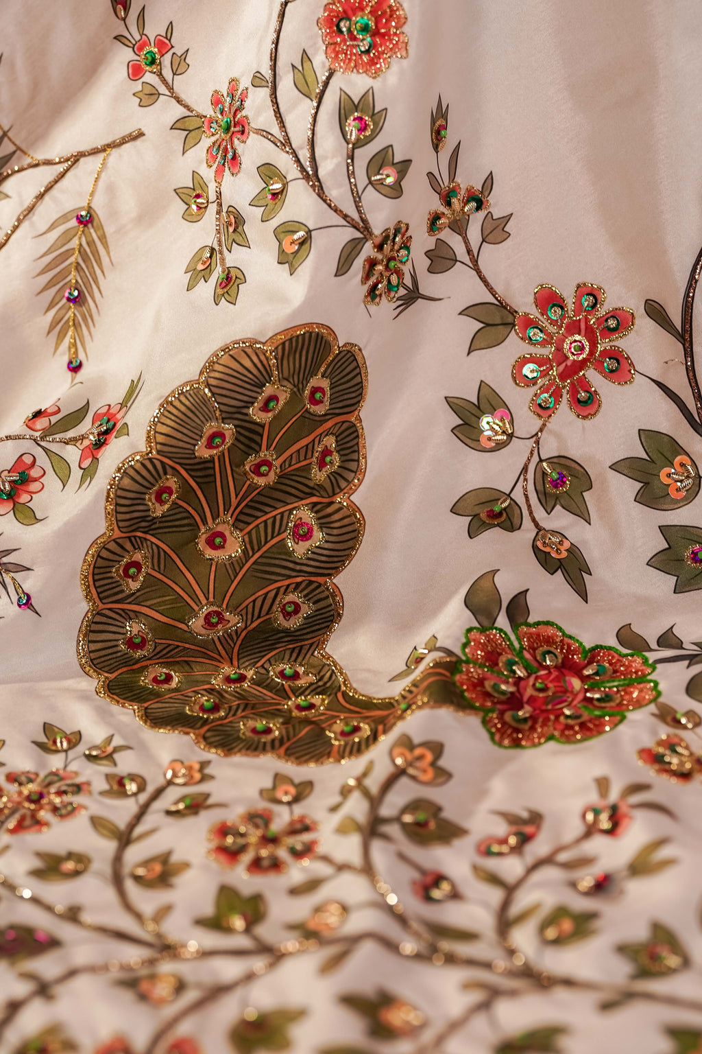 Tree of Life - Handcrafted Raw Silk Shawl by Vashah - Shopping Karado