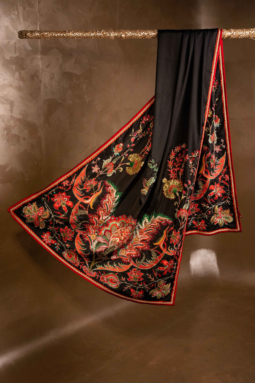 Sitara - Handcrafted Raw Silk Shawl by Vashah - Shopping Karado