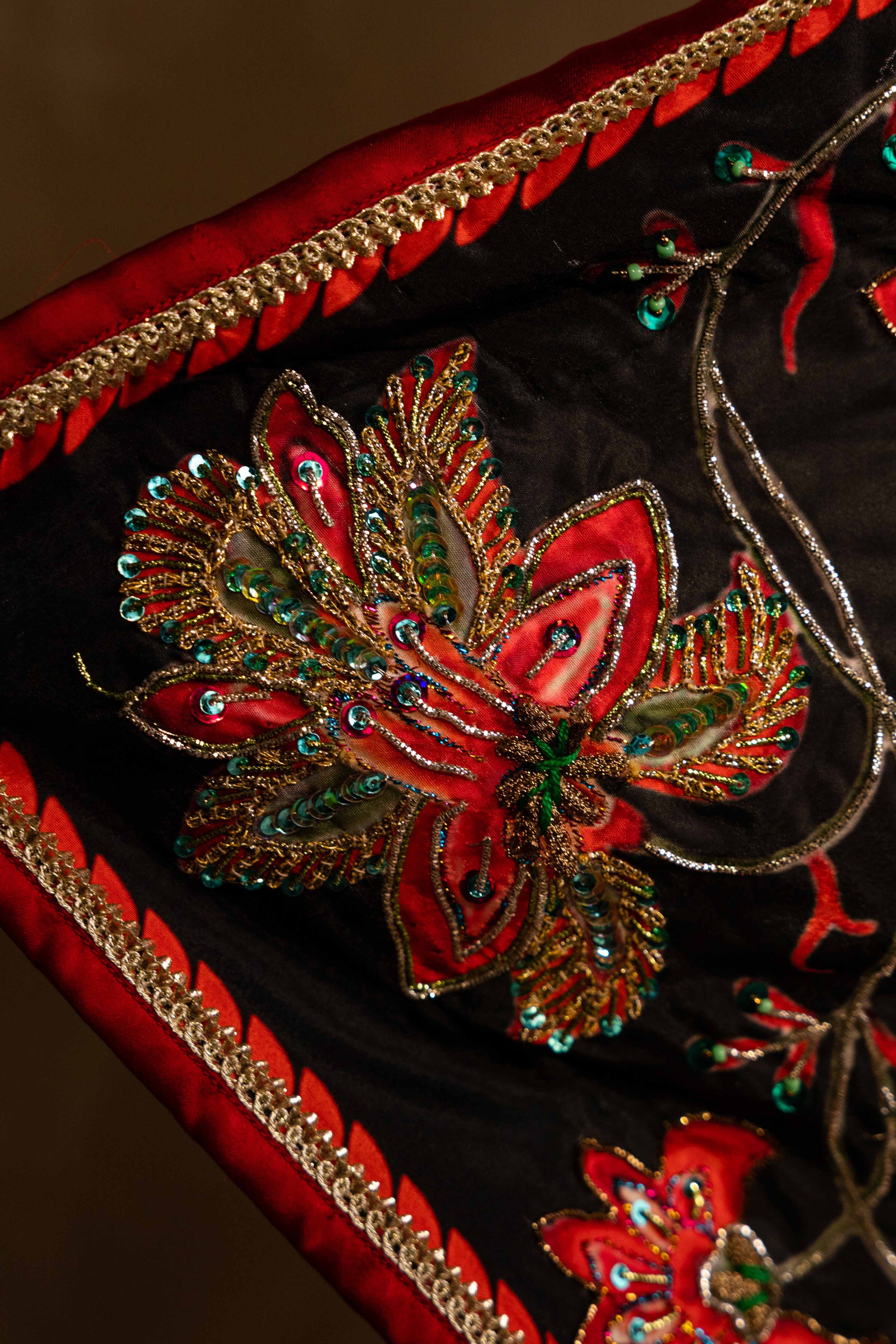 Sitara Detail View - Luxury Pakistani Shawl - shoppingkarado.com