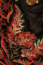 Vashah Sitara - Hand Embroidered Raw Silk Shawl - Shopping Karado