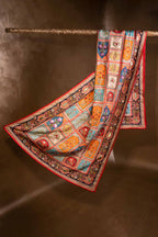 Gul-e-Zar - Handcrafted Raw Silk Shawl by Vashah - Shopping Karado