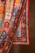 Gul-e-Zar - Red Embroidered Luxury Shawl - Buy Online Pakistan