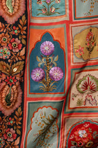 Vashah Gul-e-Zar - Hand Embroidered Raw Silk Shawl - Shopping Karado
