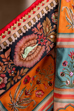 Vashah Gul-e-Zar - Hand Embroidered Raw Silk Shawl - Shopping Karado