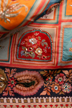 Gul-e-Zar Detail View - Luxury Pakistani Shawl - shoppingkarado.com