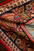 Vashah Gul-e-Zar - Hand Embroidered Raw Silk Shawl - Shopping Karado