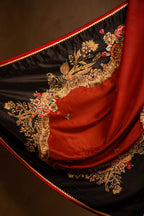 Bahar-e-Gul - Red Embroidered Luxury Shawl - Buy Online Pakistan