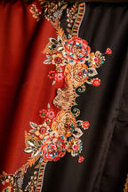 Vashah Bahar-e-Gul - Hand Embroidered Raw Silk Shawl - Shopping Karado
