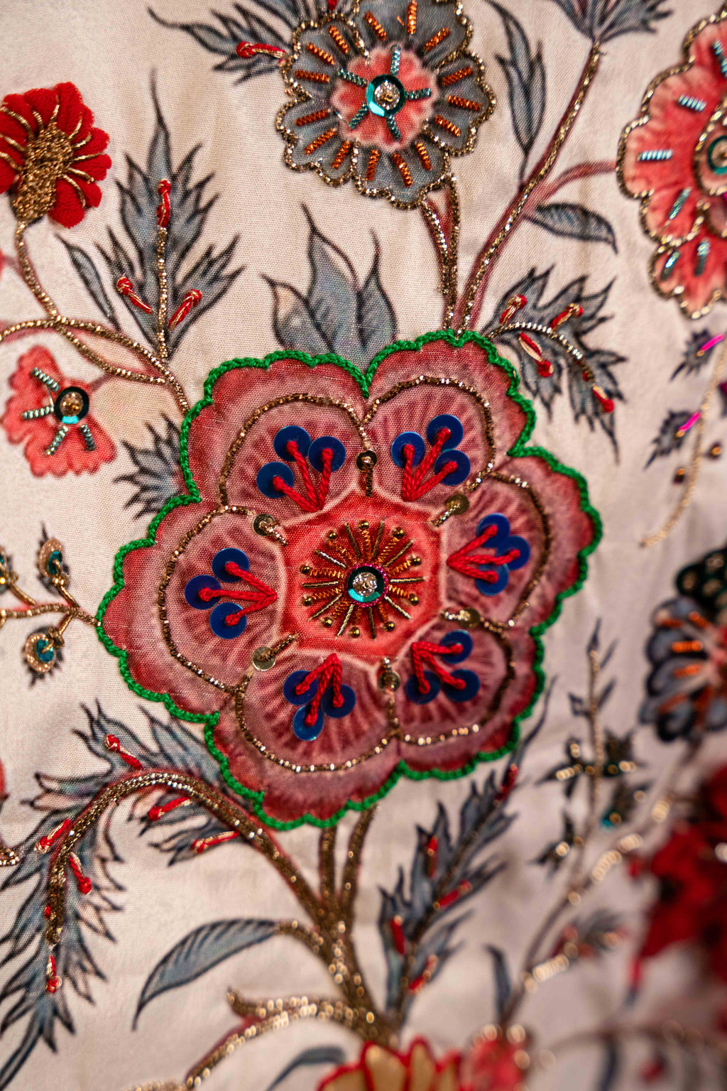 Rangreza - Red Embroidered Luxury Shawl - Buy Online Pakistan