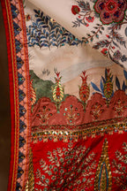 Rangreza - Red Embroidered Luxury Shawl - Buy Online Pakistan