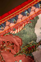 Vashah Rangreza - Hand Embroidered Raw Silk Shawl - Shopping Karado