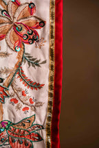 Naqashi - Red Embroidered Luxury Shawl - Buy Online Pakistan