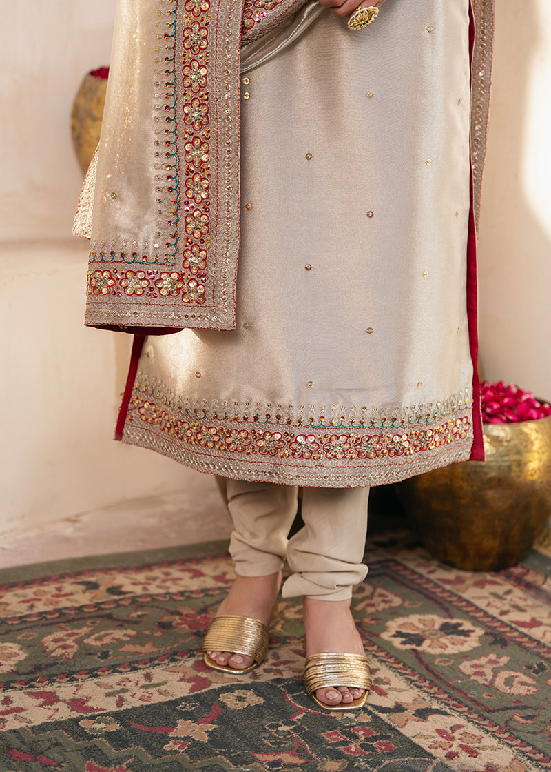 Hyderabadi Khara Dupatta Detail View - Luxury Pakistani Shawl - shoppingkarado.com